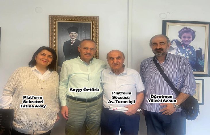 Fotoğrafta Turan İçli, Saygı Öztürk, Fatma Akay ve Yüksel Sosun birlikte görülüyor. 14 Haziran’daki engelli hakları yürüyüşüne destek çağrısı yapılıyor.