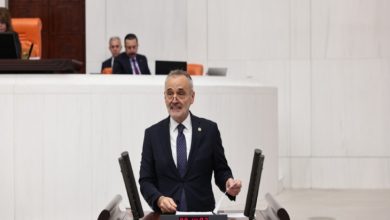 İYİ Parti Edirne Milletvekili Mehmet Akalın, TBMM kürsüsünde konuşma yapıyor.