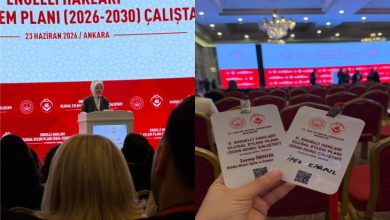 Aile ve Sosyal Hizmetler Bakanlığı tarafından düzenlenen II. Engelli Hakları Ulusal Eylem Planı (2026–2030) Çalıştayı gerçekleştirildi.jpg" başlıklı görsel, yan yana getirilmiş iki farklı fotoğraftan oluşmaktadır.