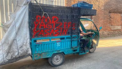 Geri dönüşüm aracında DMD Yağız Efe Yaşasın yazılı.