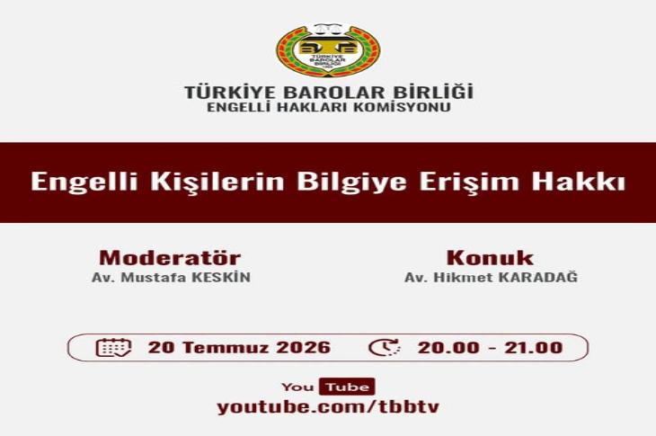 Engelli Kişilerin Bilgiye Erişim Hakkı Konulu Online Etkinlik Düzenleniyor