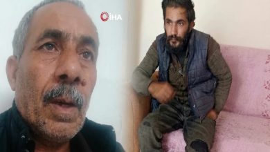 Baba Seyfettin Cengiz ile engelli oğlu Muhammed Cengiz iki farklı fotoğrafta bulunuyor.