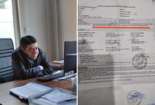 Görselin üst bölümü, yan yana iki kareden oluşan bir kolaj şeklinde düzenlenmiş. Sol tarafta, ofis ortamındaki çalışma masasında oturan ve kollarını masaya dayamış bedensel engelli sürücü yer alıyor; takım elbiseli sürücü yüzünde düşünceli, yorgun ve hüzünlü bir ifadeyle öne doğru bakarken masanın üzerinde bilgisayar monitörü, klavye ve evrak dosyaları görülüyor. Sağ tarafta ise sürücünün daha önce aldığı resmî "Özürlü Sağlık Kurulu Raporu" yer alıyor; belgenin üzerinde kırmızı çizgiyle altı çizilmiş olarak "H SINIFI OLUR OTOMATİK VİTESLİ ÖZEL DİREKSİYON TERTİBATLI ARAÇ KULLANIR" kararı ile doktor kaşeleri, imzalar ve resmî mühürler dikkat çekiyor.