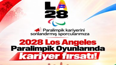 2028 Los Angeles Paralimpik Oyunları logosu, Paralimpik kariyerini sonlandırmış sporcularımıza 2028 Los Angeles Paralimpik Oyunlarında kariyer fırsatı yazısı bulunuyor.